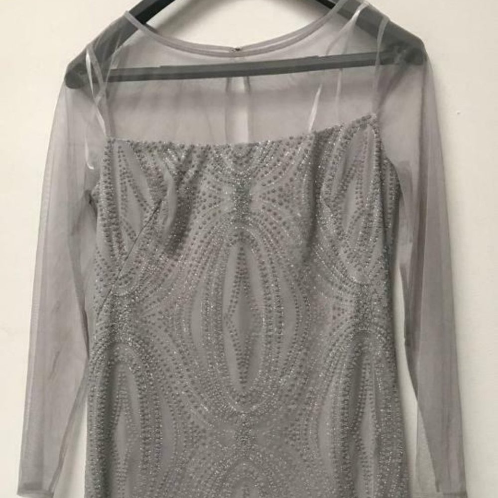 Brianna Womens Illusion Long Sleeve Dress
